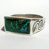LOST AMIGO MALACHITE SNAKE SIGNET RING