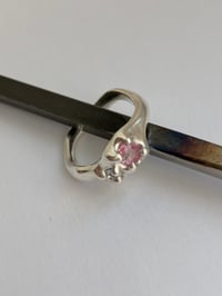 Image 1 of saphire silver ring