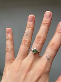 Image 1 of Green sea glass ring