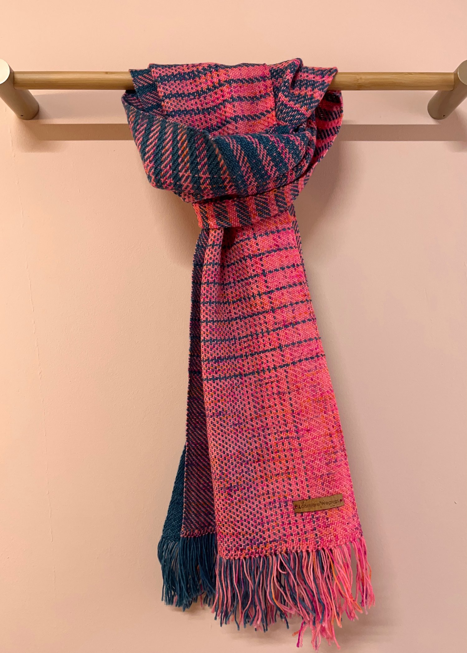 Image of Sunset Pink & Teal Graduated Scarf