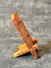 Image 2 of Handmade Phone Stand Cherry Burl Wood, Foldable, Great Gift, Phone holder 