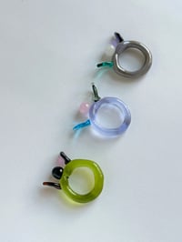 Image 1 of Alien Bloom Murano Glass Rings