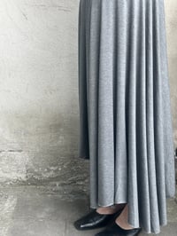 Image 4 of Cora Asymmetrical Viscose Midi Skirt – Grey Melange