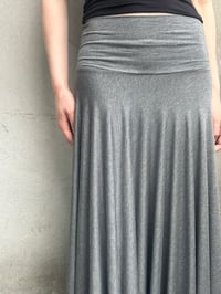 Image 5 of Cora Asymmetrical Viscose Midi Skirt – Grey Melange