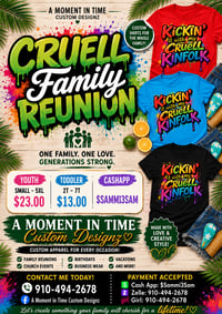 Image 1 of Cruell Family Reunion Shirts-Adult