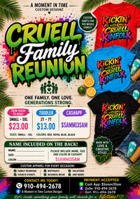 Image 3 of Cruell Family Reunion Shirts-Adult