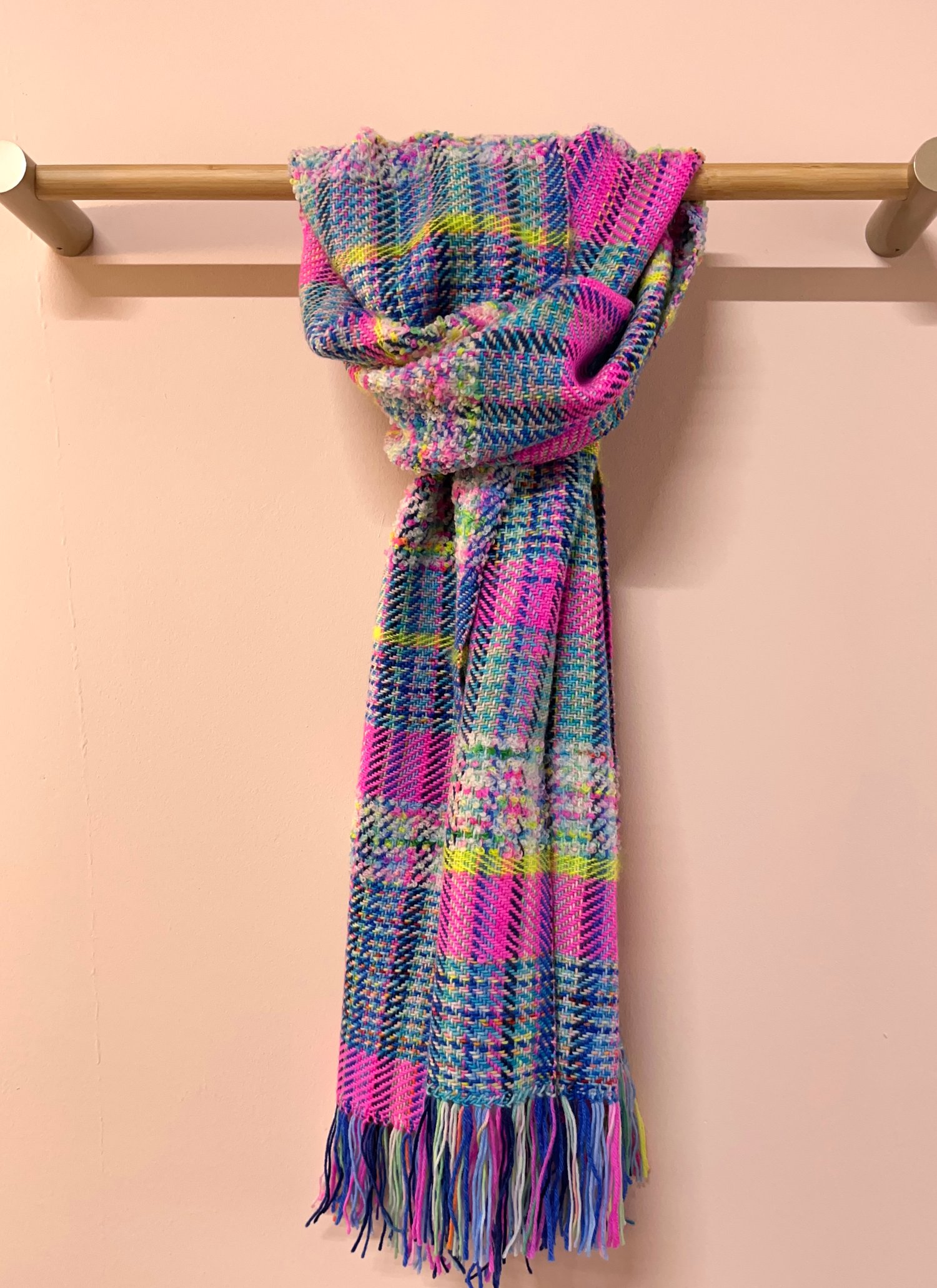 Image of Blue, Pink & Yellow Naomi Scarf