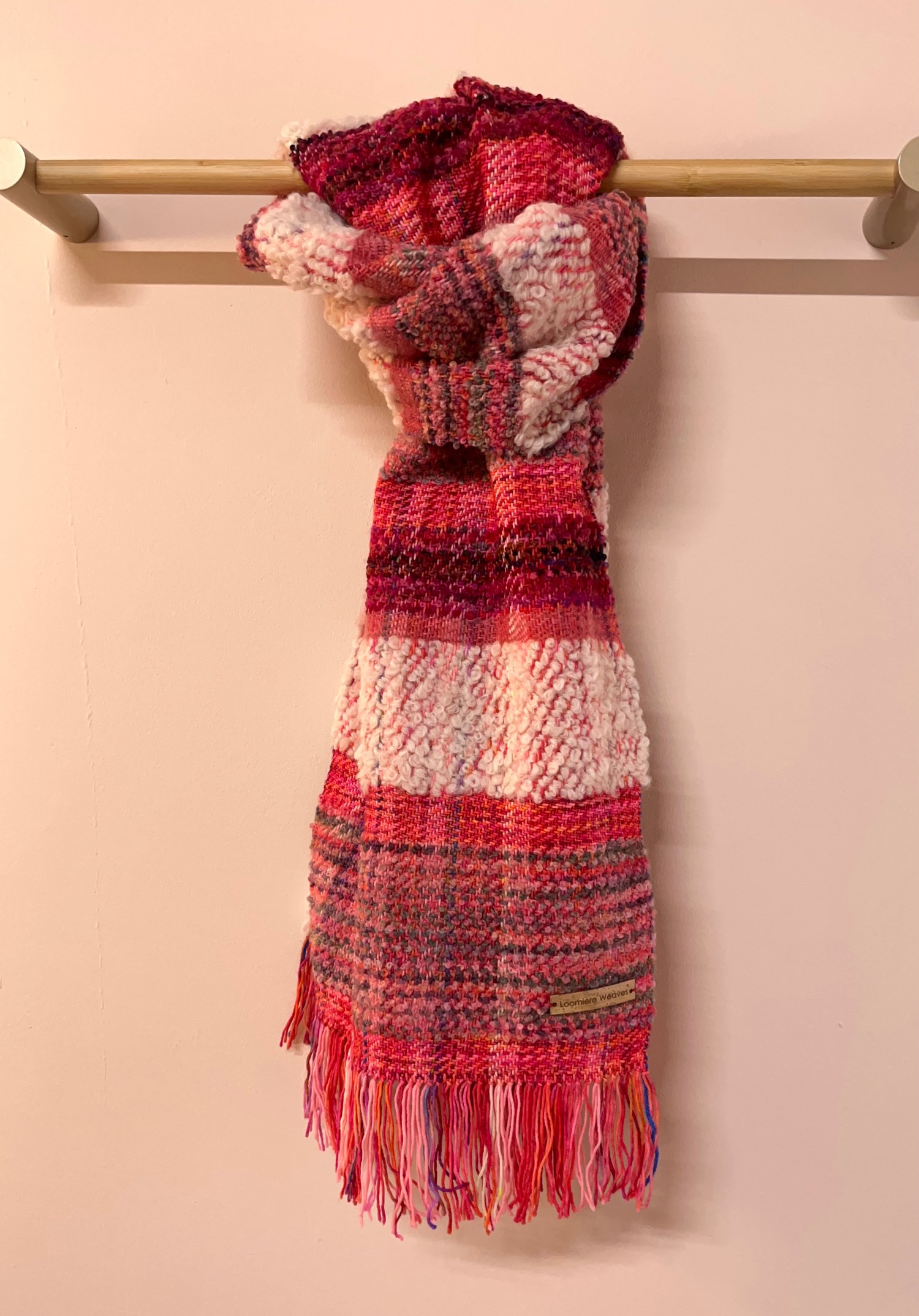 Image of Red & Cream Naomi Scarf