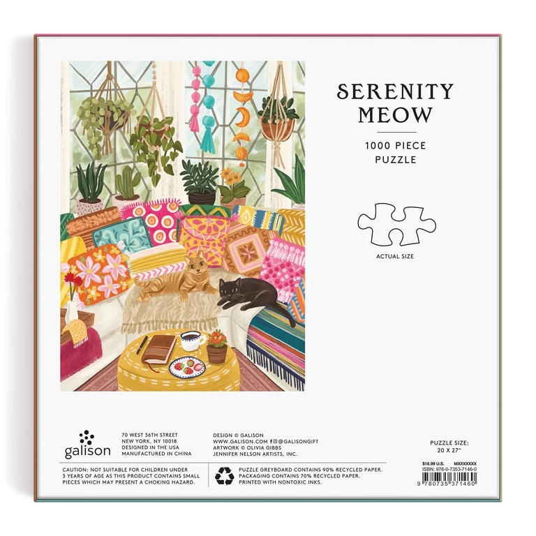 PUZZLE 1000 PIÈCES - SERENITY MEOW Image 3