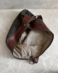 Image 8 of BROWN CANVAS AND LEATHER BAG