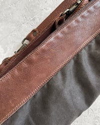 Image 7 of BROWN CANVAS AND LEATHER BAG