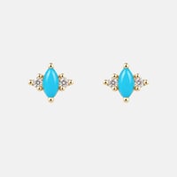 Image 1 of Renee Turquoise Stud Earring