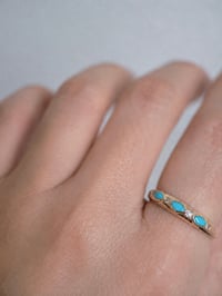 Image 3 of Victorian Turquoise  Marquise Band Ring