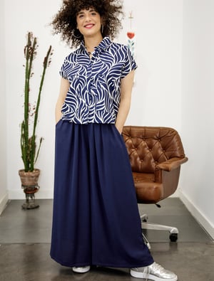 Image of Pantalón largo fluido azul by El otro tigre