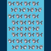 Image 2 of Grey Tabby Washi Tape w/ Matching Sticker Ends!