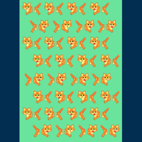 Image 2 of Orange Tabby Washi Tape w/ Matching Sticker Ends!