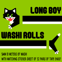 Image 1 of Tuxedo Washi Tape w/ Matching Sticker Ends!