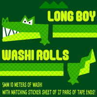 Image 1 of Gator Washi Tape w/ Matching Sticker Ends!