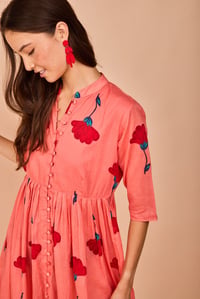 Image 2 of Vestido amapola anaranjado
