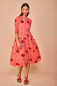Image 1 of Vestido amapola anaranjado