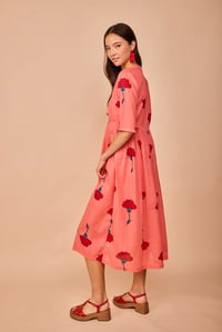 Image 3 of Vestido amapola anaranjado