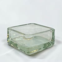Image 1 of Cendrier pavé de verre vintage 1970 - Cendrier Lumax  design - Baubaus design 1970