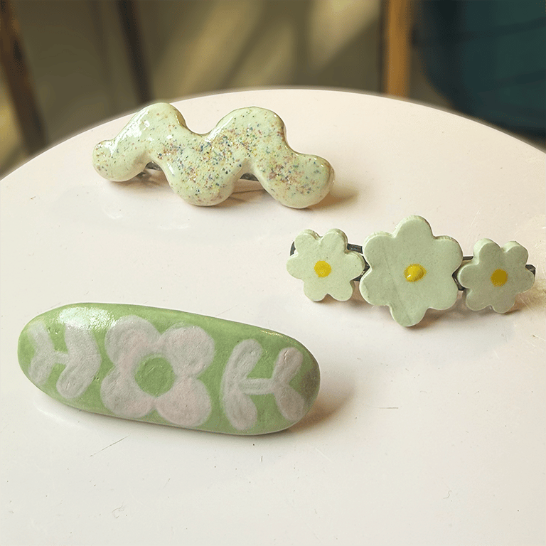 image of ceramic barrettes