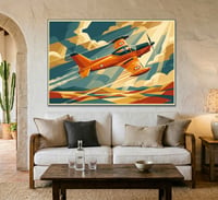 Image 4 of Stampa Fine Art SIAI SF-260 – stampa Art Déco aeronautica anni ’30/40'