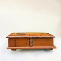 Image 9 of Boîte à bijoux en bois de thuya - coffret à compartiments pivotants fait main