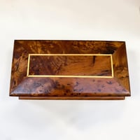 Image 3 of Boîte à bijoux en bois de thuya - coffret à compartiments pivotants fait main