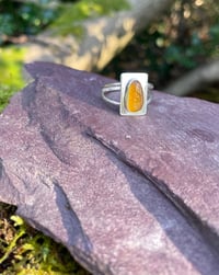 Image 4 of Double-band sea glass ring