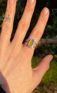 Image 1 of Double-band sea glass ring