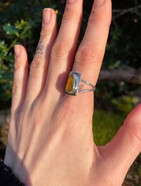 Image 2 of Double-band sea glass ring