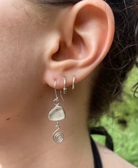 Image 3 of Mismatched sea glass earrings 