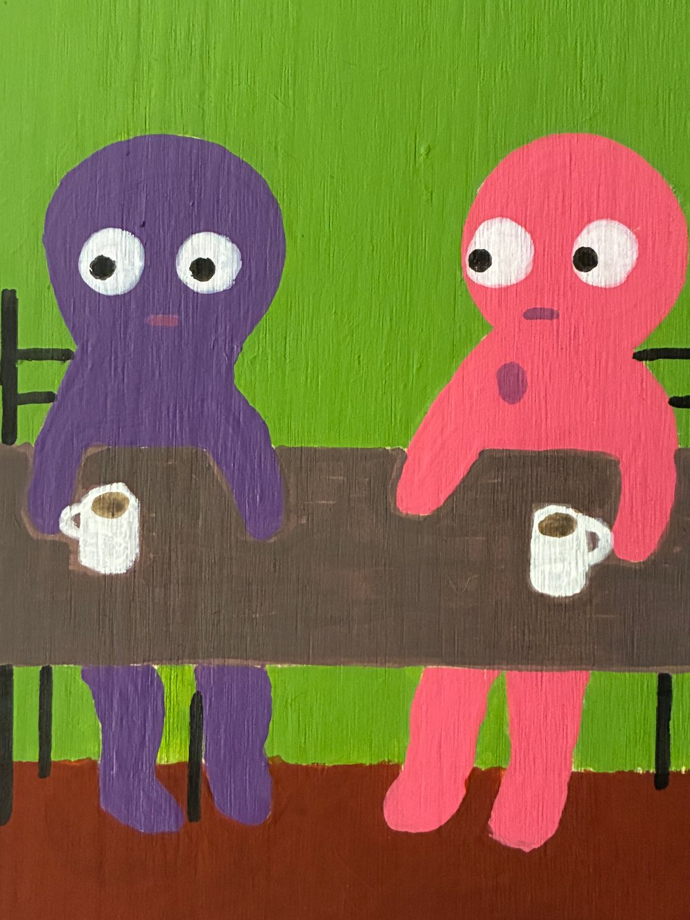 Tux and Fanny painting - Hot Chocolate