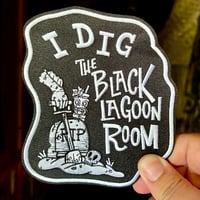 Image 2 of I DIG THE BLACK LAGOON ROOM 5" Fully Embroidered Iron-On/Sew-On Patch