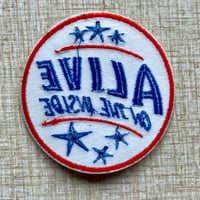 Image 3 of ALIVE ON THE INSIDE 3.5" Embroidered Iron-On/Sew-On Sideshow Banner Patch
