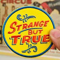 Image 1 of STRANGE BUT TRUE 3.5" Embroidered Iron-On/Sew-On Sideshow Banner Patch