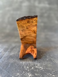 Image 3 of Live Edge Wood Phone Stand Cherry Burl Handmade,  Great Gift, Phone ho...