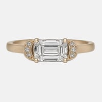 Crescent Diamond Ring