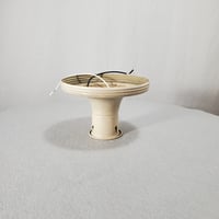 Image 6 of Three Chain Art Deco Ceiling Light, Embossed Glass Flying Swans, #992