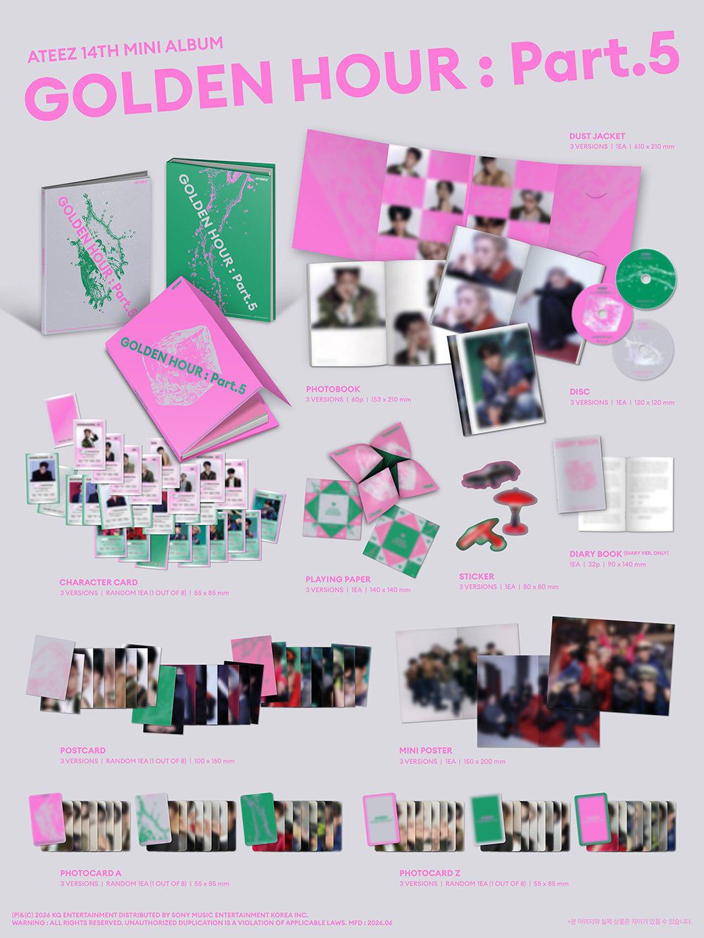 Image of [PRE-ORDER] ATEEZ ‘Golden Hour : Part.5’ + Apple Music POBs