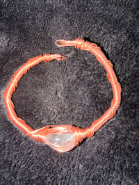 Image 1 of Copper Wire Clear Quartz Bracelet 