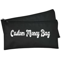 Image 1 of  Personalized zippered money bag. Can choose fonts or if you would like an image or logo 