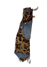 Image 2 of Leopard Denim Luxe Necktie 