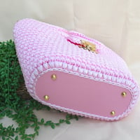 Image 2 of Bolso Rosabel en color Rosado con Detalles Dorados