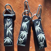 Image 1 of FLANNEL FLOWER LOOP KEYRING- BLACK