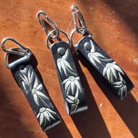 Image 3 of FLANNEL FLOWER LOOP KEYRING- BLACK