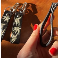 Image 2 of FLANNEL FLOWER LOOP KEYRING- BLACK