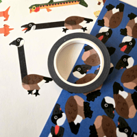 Image 3 of Goose Washi Tape w/ Matching Sticker Ends!